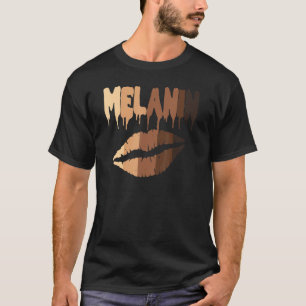 Oheneba Melanine Shades Drippin Black Pride Afro Q T-shirt