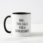Ohh Cela Nécessite un Tableur Mug de Bureau Drôle (Gauche)