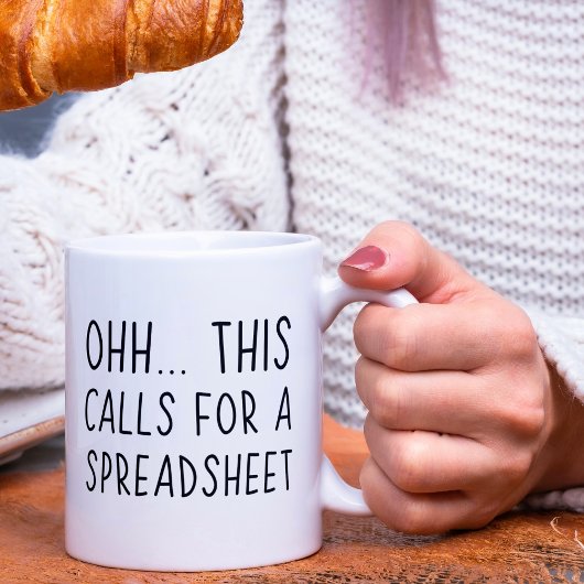 Ohh dit vraagt om een Spreadsheet Koffiemok