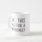 Ohh dit vraagt om een Spreadsheet Koffiemok (Voorkant links)