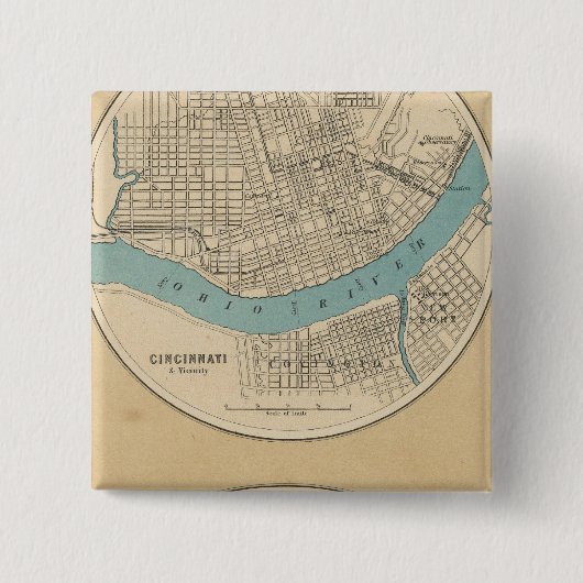 Ohio 6 vierkante button 5,1 cm (Voorkant)
