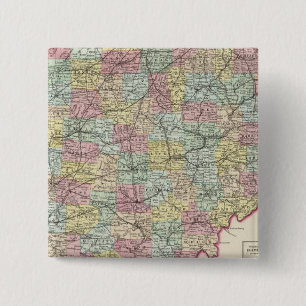 Ohio 6 vierkante button 5,1 cm