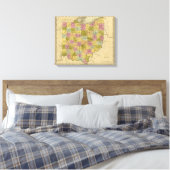 Ohio 9 canvas afdruk (Insitu (Slaapkamer))