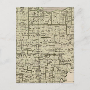 Ohio Atlas Map Briefkaart