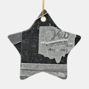 Ohio Barn in de winter Keramisch Ornament