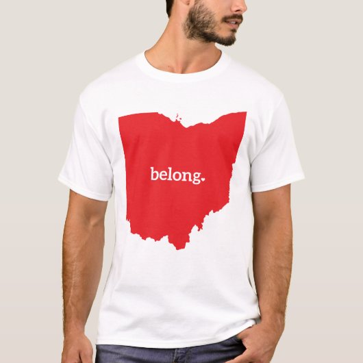 Ohio Belong State Map T-Shirt (Voorkant)