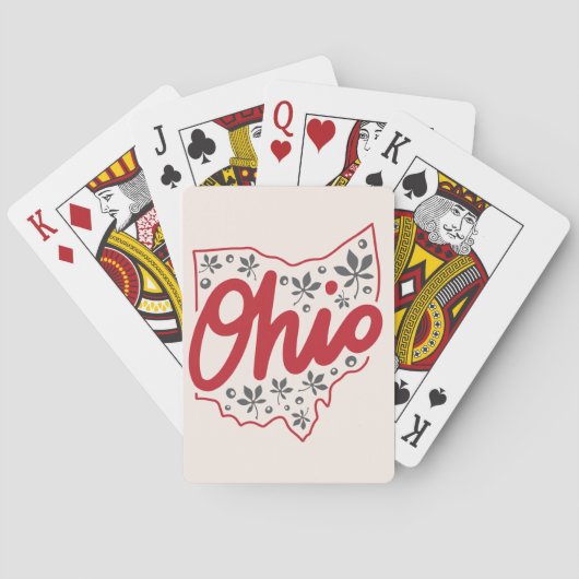 Ohio Buckeye Pattern Pokerkaarten (Achterkant)