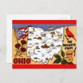 Ohio Buckeye State Ansichtkaart Briefkaart (Voorkant / Achterkant)