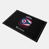 OHIO BUCKEYE STATE FLAG DEURMAT (Schuin)