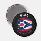 OHIO BUCKEYE STATE FLAG MAGNEET (Voorkant / Achterkant)