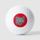 Ohio Buckeye Trots Golfballen (Voorkant)