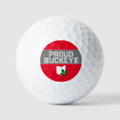 Ohio Buckeye Trots Golfballen (Voorkant)