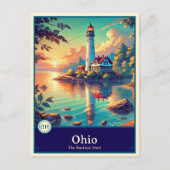 Ohio | Carte postale de style anime ombrée par cel (Devant)