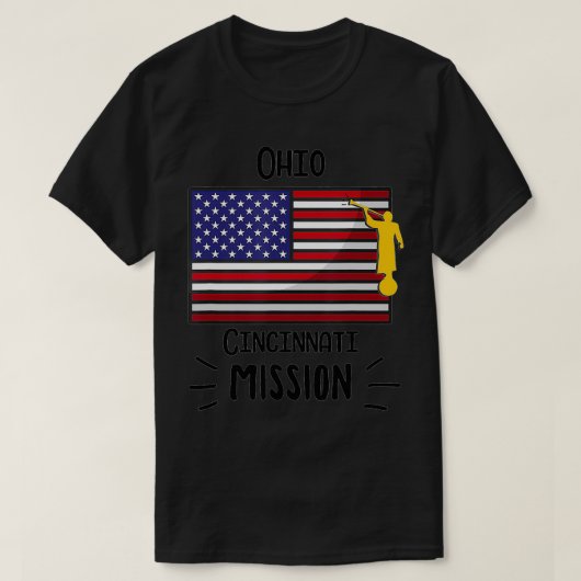 Ohio Cincinnati Mormon LDS Mission Missionary Gift T-shirt (Design voorkant)