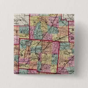Ohio County 2 Vierkante Button 5,1 Cm
