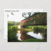 Ohio Covered Bridge and Stream Briefkaart (Voorkant / Achterkant)