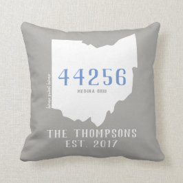 Ohio Custom Town Zip Code Home Pillow Kussen