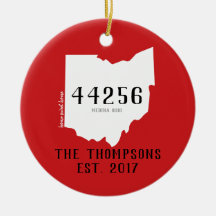 Ohio Custom Town Zip-kerstversiering