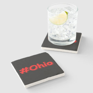 "#Ohio " Cute Design. Bestel nu Stenen Onderzetter