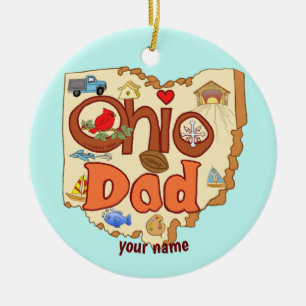 Ohio Dad Keramisch Ornament