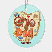 Ohio Dad Keramisch Ornament (Links)