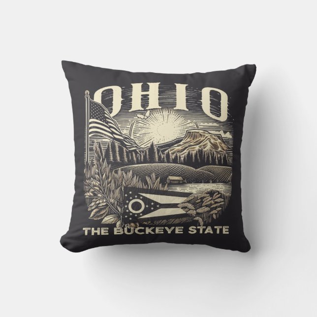 Ohio de Buckeye staat Kussen (Voorkant)