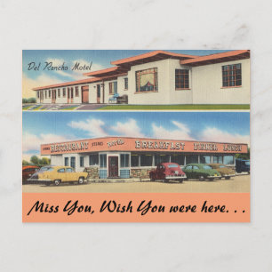 Ohio, Del Rancho Motel, restaurant Briefkaart