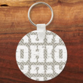 Ohio Distressed geometrisch mannelijk Sleutelhanger (Achterkant)