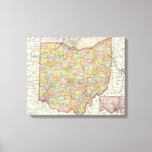 Ohio en Hamilton County Canvas Afdruk (Voorkant)