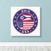 Ohio, États-Unis, Ohio poster, toile murale (Insitu (Plancher de Bois))