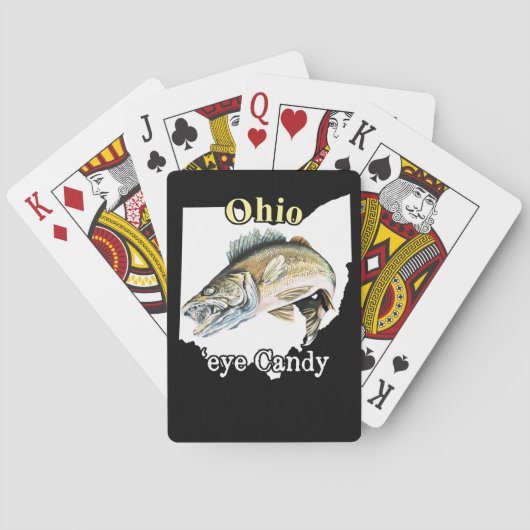 Ohio 'Eye Candy Fun Walleye Pêche Cartes de jeu (dos)