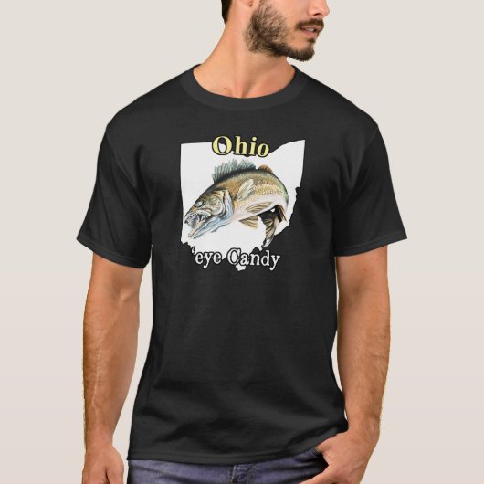 Ohio 'Eye Snoep Funny Walleye Vist T-Shirt (Voorkant)