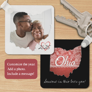 Ohio Familie Elke Dag Momenten Aandenken Sleutelhanger