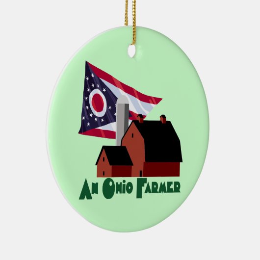 Ohio Farmer Keramisch Ornament (Rechts)