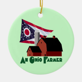 Ohio Farmer Keramisch Ornament