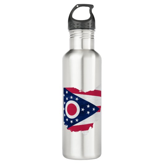 Ohio flag and map waterfles  (Voorkant)