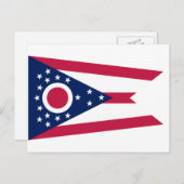 Ohio Flag Briefkaart (Voorkant / Achterkant)