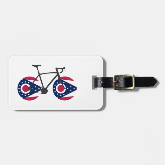 Ohio Flag Cycling Bagagelabel (Voorkant horizontaal)