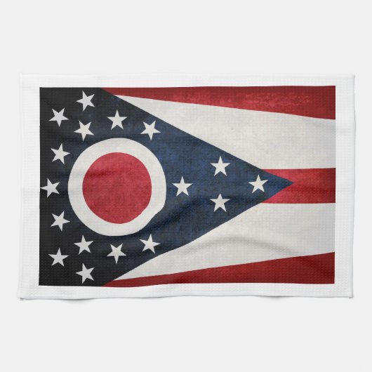 Ohio Flag Theedoek (Horizontaal)