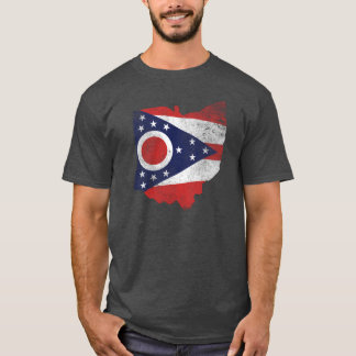 Ohio Flag Worn T-shirt