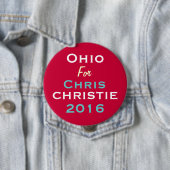Ohio For Chris CHRISTIE 2016 Campagne Button (In situ)