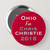 Ohio For Chris CHRISTIE 2016 Campagne Button (Voorkant /achterkant)