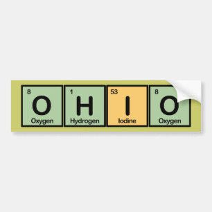 Ohio gemaakt van Elementen Bumpersticker