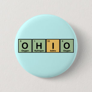 Ohio gemaakt van Elementen Ronde Button 5,7 Cm