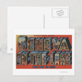 Ohio - Genève op het meer - Grote letterscènes Briefkaart (Voorkant / Achterkant)