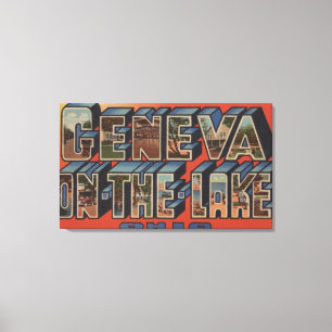 Ohio - Genève op het meer - Grote letterscènes Canvas Afdruk