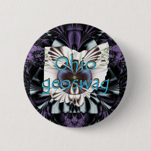 Ohio Geoswag Swags Geocaching Gifts Treasure Ronde Button 5,7 Cm
