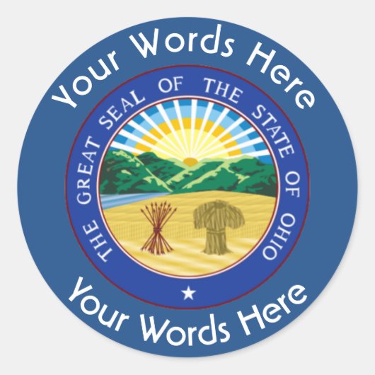 Ohio Great Seal Custom Sticker (Voorkant)