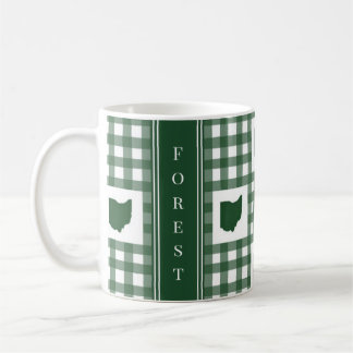 Ohio Groen Gingham Koffiemok