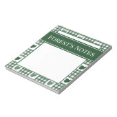 Ohio Groen Gingham Notitieblok (Gedraaid)